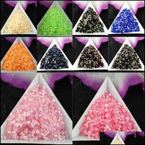 Rhinestones soltas contas jóias 10000 pcs / saco ss12 M cor geléia ab resina de cristal flatback super glitter nail art strass casamento decoração n