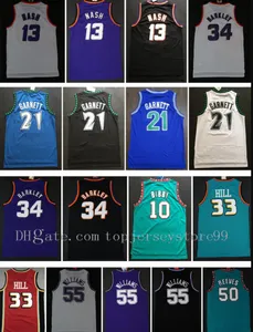 College Basketball Jersey Charles 34 Barkley Trikots Grant Steve 13 Nash Kevin 21 Garnett 33 Hill Ason 55 Williams Mike10 Bibby 50 Reeves 100% genähte Größe S-2XL