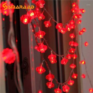 Lanterna vermelha Nó chinês Luzes de cordas Luzes de Natal Decorações de casamento operado pelo ano Decoração de 1,5 m 10 de decoração de festa