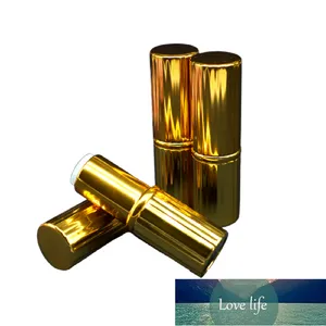 Packing Bottles 12.1mm Empty Gold Lip Balm Tube Alumnium Lipstick Magnetic Buckle Round