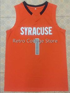 #25 Rakeem Christmas 1 Michael Carter Williams Syracuse Orange Throwback Basketball Jersey Stitched 모든 이름과 번호