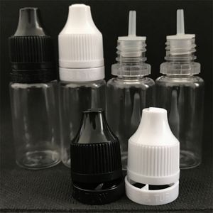 ペットペットボトル10ml 3000pcsロット空のe液体ジュースドロッパーコンテナチャイルドプルーフタンパーキャップ