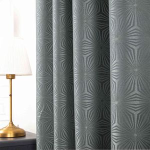 Blackout Curtain Modern Curtain For Bedroom Kitchen Gray Cubic Thick For Living Room Custom Made Curtain Window Decoration 210712