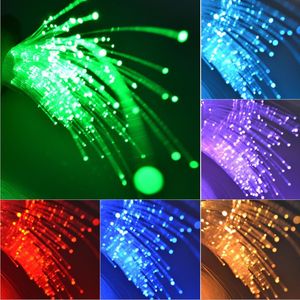 Heißverkauf 50 ~ 500pcs x 0,5 mm x 2 Meter Beleuchtung End Glow PMMA -Glasfaserkabel für Sternendeckenleuchte