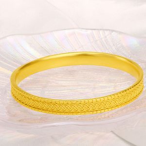 Mulheres da moda menina pulseira pulseira 18k ouro amarelo cheia de presente de jóias