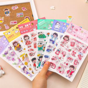 4 Sheets/Set DIY Stationery Stickers Scrapbooking Decoration Christmas Gift Ins Girl Diary Photo Album Hand Account Kawaii Adhesive Sticker School Supplies