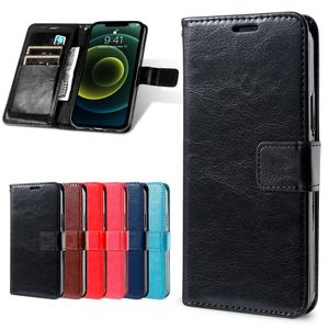 LY PU Flip Leather Walls Cases Card Slot TPU Pokrywa dla iPhone 13 12 11 Pro Max XR XS X 8 7 plus SE2 Samsung S20 Fe S21 Ultra A12 A22 A32 A42 A52 A72 A03S