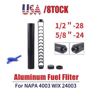 6 10 Inch Aluminum 1/2-28 5/8-24 Single Core Car Filter for NAPA 4003 WIX 24003 Fuel Trap Solvent Filters RS-OFI043