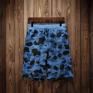 Fashion-Summer Shorts Brand Mens Beach Byxor med haj Shorts Camouflage Fashion Designer Byxor Bokstäver Knälängd Lös Pant M-XXL