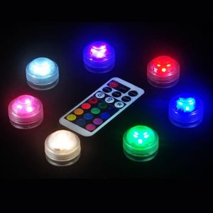 Dizeler 20pcs/Set Düğün Dekorasyonu Uzaktan Kontrollü Su geçirmez Dalgalanabilir Parti Mini LED Işık CR2032 Piller Dahil Gece Lambaları