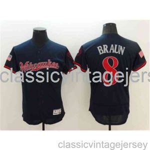 Ricamo Ryan Braun famosa maglia da baseball americana cucita uomo donna maglia da baseball giovanile taglia XS-6XL