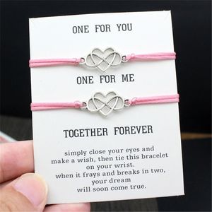 Two Parts Partners Best Friend Friendship Bff Love Eight Bracelet Set Couples Gift