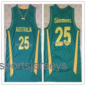 Ben Simmons #25 Team Australia Basketball Jersey Cucite personalizzate qualsiasi numero di nomi numerici