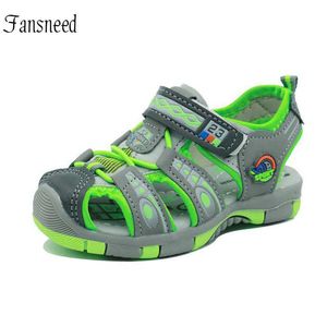 Jungen Sandalen Kinder Sommer rutschfeste Kleinkindschuhe American Anti Kick Strandsandalen Größe 20 bis Größe 31 210713