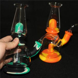 hookahs Silicone Smoking Pipes bongs dab rig Cigarette Tubes Glass Bong Dry Herb Accessories Hand Pipe