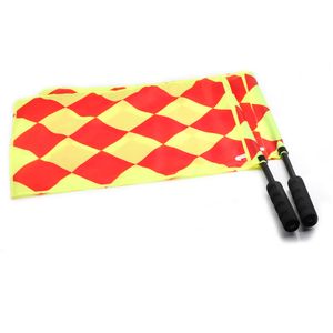 Drapeau de football avec sac de transport Drapeaux de juge de ligne de football pour arbitre Équipement de ligne de touche Drapeaux de match de football de sport