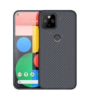 Google Pixel 5 5 4A 5G Shell in fibra di carbonio reale, shell del telefono del telefono di Aramid antiurto ultra-sottile