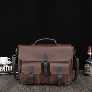 Leather Briefcase Laptop Messenger Bags for Men and Women Office School College Satchel Bag for Business Travel Commuter Laptops Protection