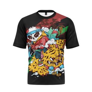 メンズTシャツヒップホップTシャツストリートウェア特大の面白い12ゾディアック3D男性原宿Tシャツ中国スタイル夏のトップスティーコットンアニメTシャツ