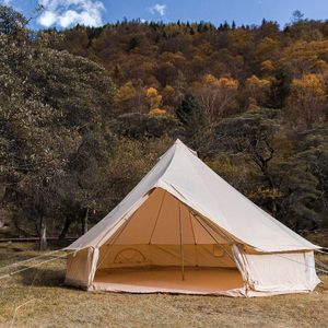 Tenten en schuilplaatsen Outdoor Camping Mongolië Yurt Tent 3 * 3M Large Space 200g TC Katoenen Canvas Reizen All Seasons Luxury