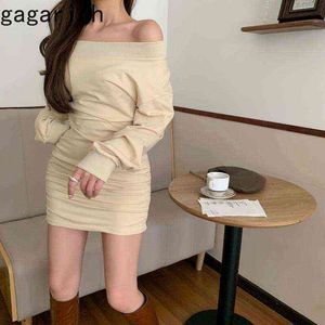 Gagarich mulheres sexy vestido outono inverno preto sexy apertado 2020 novo temperamento de mangas compridas dentro das senhoras inferiores vestidos g1214