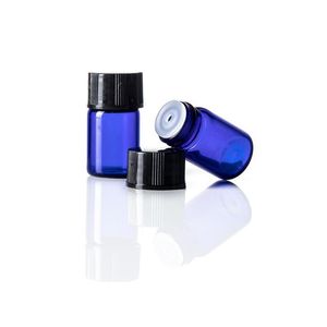 100 x 2ml Cobalt Blue Glass Essential Oil Bottle With Plastic Lid 2ml Glass Bottle Mini Vials Mini Glass Container