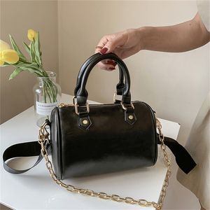 Bolsas femininas tipo carteiro com design clássico de marca velha bolsa Boston com alças de corrente e alça larga bolsas de mão da moda nº 7201