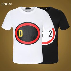 D2 Casual Męska Designer Maple Leaf Hip-Hop Koszulka Polo Koszulki Topy Tee Letter Print Krótki Rękaw White Collar Lato Polos M-XXXL Black D8033