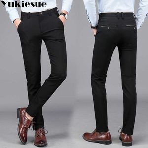 fashion Mens Casual Pants high quality Brand Work male Clothing busniness Cotton Formal Trousers men Plus size 210608