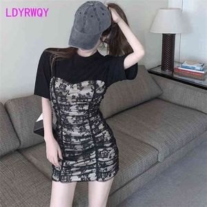 LDYRWQY style bud silk fashion receives waist temperament sex appeal to wrap buttock A word skirt female 210416