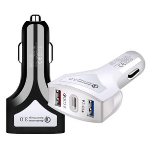 Quick Charge 3.0 Typ-C-Autoladegerät-Adapter 7A QC3.0 Turbo-Schnellladung 3 USB-Auto-Handy-Ladegeräte