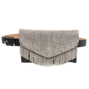 Luxury Diamond Tassel Ladies Fanny bag Waist Belt Money Pocket Mobile Phone Belly Bag