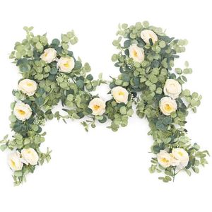 2 M Sztuczne Kwiaty Rośliny Fake Eucalyptus Winorośl Garland Wiszące Do Wedding Home Office Party Garden Craft Art Decor 211108