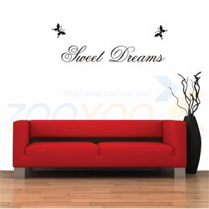 English Characters''SWEET DREAMS ''Vinyl Wall Decals Removable Waterpoof Wall Sticker Manufacture 210420