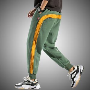 Boczne paski spodnie dresowe męskie marki spodnie jogger moda streetwear hip hop spodnie męskie luźne dopasowanie harem 210715
