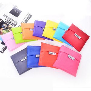 Eco Friendly Storage Handbag Foldable Usable Shopping Bags Reusable portable Grocery Nylon Large Bag