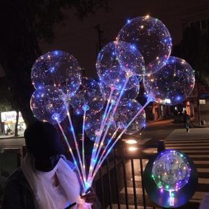 LED luzes balloons noite iluminação bobo bola cor transparente decoração balão decorativo decorativo Balões mais leves com 2346