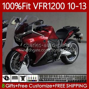 Honda VFR1200F Crosstourer VFR 1200 RR CC F X VFR1200 10 11 12 13 76NO.77 VFR1200RR VFR-1200 2010 2012 2013 금속 레드 VFR1200x 10-13 바디