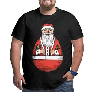 Camisetas para hombres Santa Claus Camisa Camiseta Coda de algodón Big Tall Camiseta Top de talla grande TX6499