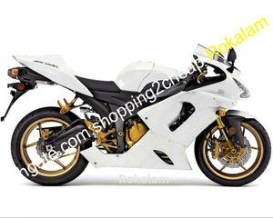 Dla Kawasaki Fairing Ninja 600 ZX-6R 05 06 ZX 6R ZX6R 2005 2006 ZX 6R Biały zestaw motocykli (formowanie wtryskowe)