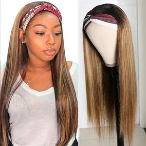 16~24 Inches Headband Synthetic Wig Simulation Human Hair Wigs for White and Black Women Pelucas JC0045