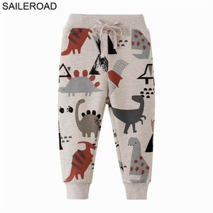 SAILEROAD Pantaloni per bambini Dinosauro Ragazzi Pantaloni casual Abbigliamento per bambini Cotone Ragazzi Pantaloni lunghi Abbigliamento per bambini Pantaloni sportivi 211028