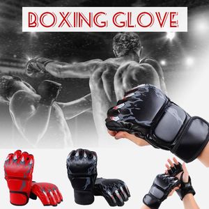 Боксерские перчатки для мужчин Женщины Kick PU Carate Muay Thai Guantes MMA Sanda Training Взрослые Детское оборудование Питание перчатки Спорт Домашняя гимназия Taekwondo Крытый Спарринг