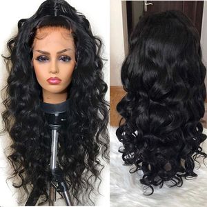 Loose Onda Lace Front Wigs Human Hair Pre tutado 360 HD Suíça Peruca Frontal 150% Densidade Brasileiro para Mulheres Negras