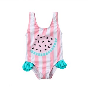 Barn baddräkter en bit vattenmelon print barn badkläder för flickor spädbarn baddräkt flicka barn sommar bikini