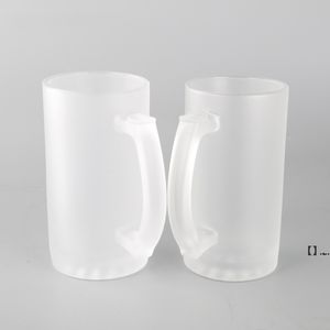 Newsumlimation Boş Şarap Kadehi Şeffaf Buzlu Cam Bira Steins Yaratıcı Kişilik DIY Kupa Ev Bar Malzemeleri 16oz EWA5222