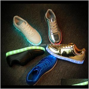 Athletic Outdoor Baby Maternity Drop Delivery 2021 Eur 3146 Luminous Sneakers Usb Charge Led Children Boy Girl Men Women Glowing Tennis Kids