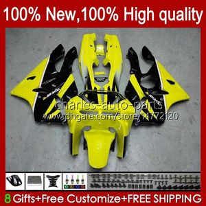 Carroçaria para Kawasaki Ninja ZX-6R ZX600C ZX 636 600CC 600 CC 94-97 Corpo 50HC.3 ZX-636 ZX600 ZX 6 R Zx636 1994 1995 1996 1997 ZX6R 94 95 96 97 Jogo de Fairing Amarelo Lustroso Blk