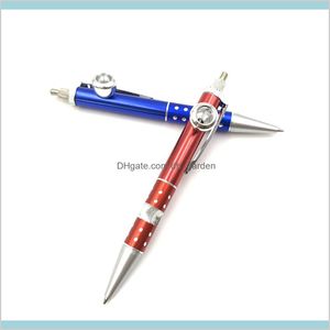 Pipes Accessories Household Sundries Home Garden Ball Pen Shape Ballpoint Colorful Metal Tobacco Detachable Portable Dry Herb Hand Min
