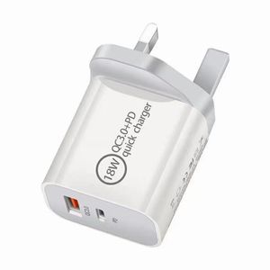 Carregadores 20w Pd Usb C para telefone 15 14 13 12 11 xr Carregador rápido Type-C Qc 3.0 em Samsung S10 S20 Xiaomi Carregamento rápido para celular Adaptador de viagem para celular Reino Unido UE Plus Adaptador de energia